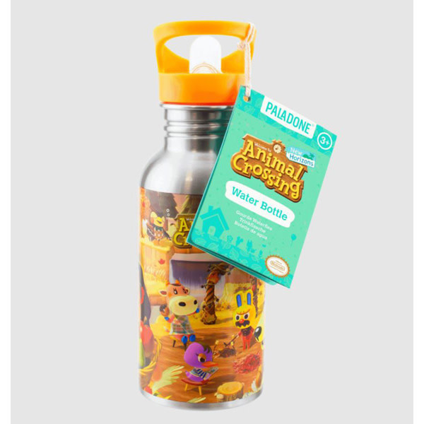 Paladone **CLEARANCE** Animal Crossing - Autumn Metal Water Bottle w/ Straw