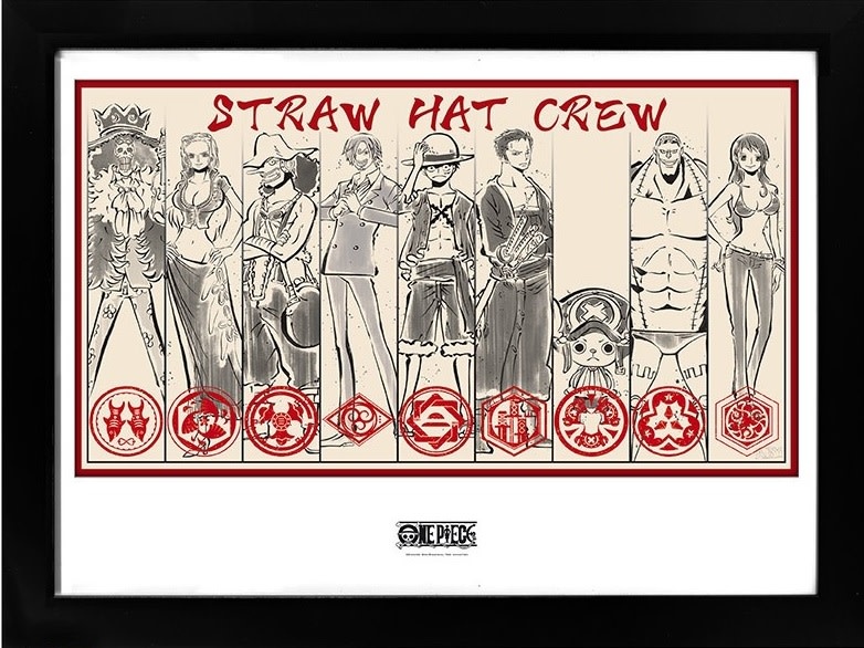 One Piece - Straw Hat Crew Framed Poster