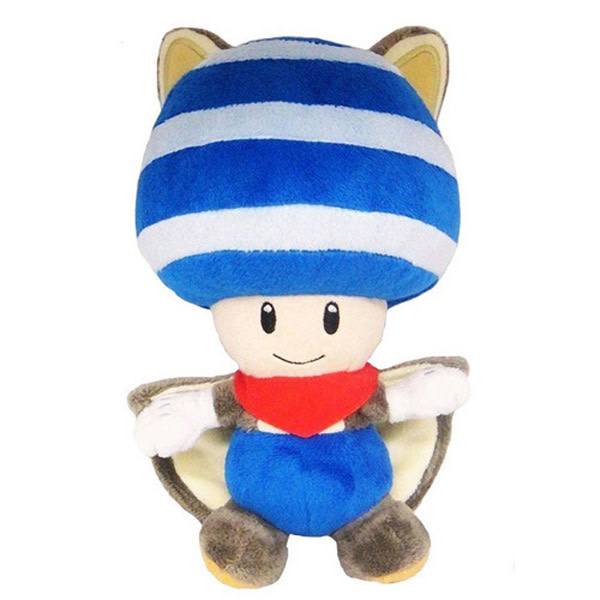 Super Mario Bros - Flying Squirrel Blue Toad 8 Plush - Neko's
