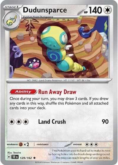 Dudunsparce - 129/162 (Holofoil, Rare)