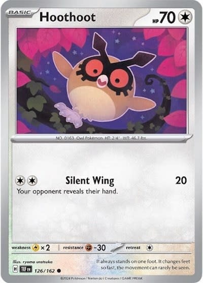 Hoothoot - 126/162 (Reverse Holofoil, Common)