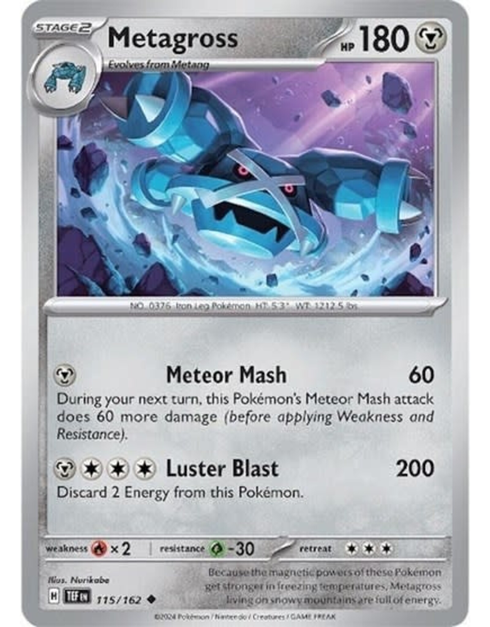 Metagross - 115/162 (Reverse Holofoil, Uncommon)