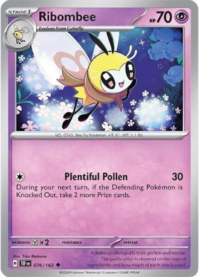 Ribombee - 076/162 (Reverse Holofoil, Uncommon)