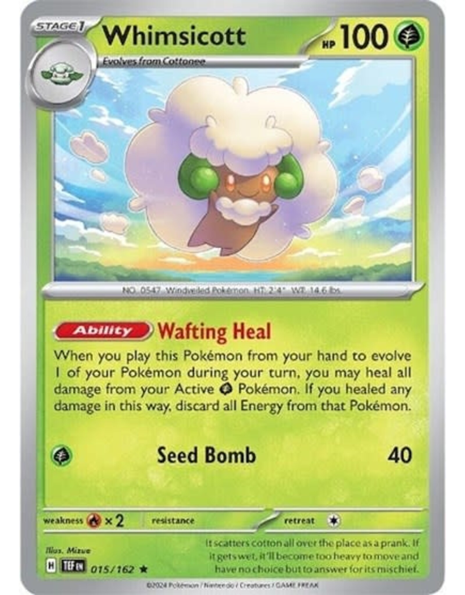 Whimsicott - 015/162 (Holofoil, Rare)