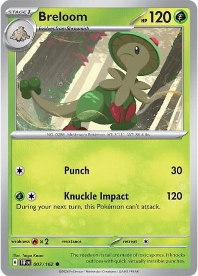 Breloom - 007/162 (Reverse Holofoil, Common)