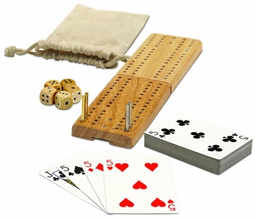 Cribbage Board - 12-in-One, w/Dice & Cards