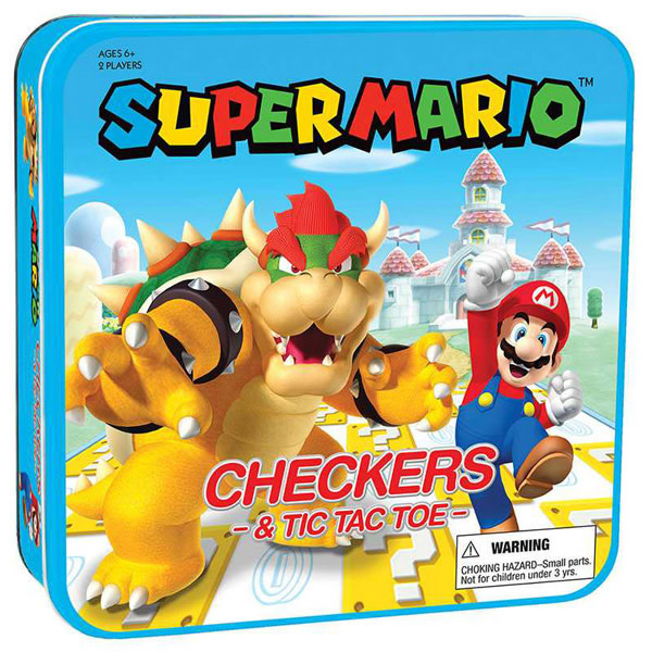 USAopoly USAopoly - Super Mario  vs. Bowser - Checkers/Tic Tac Toe