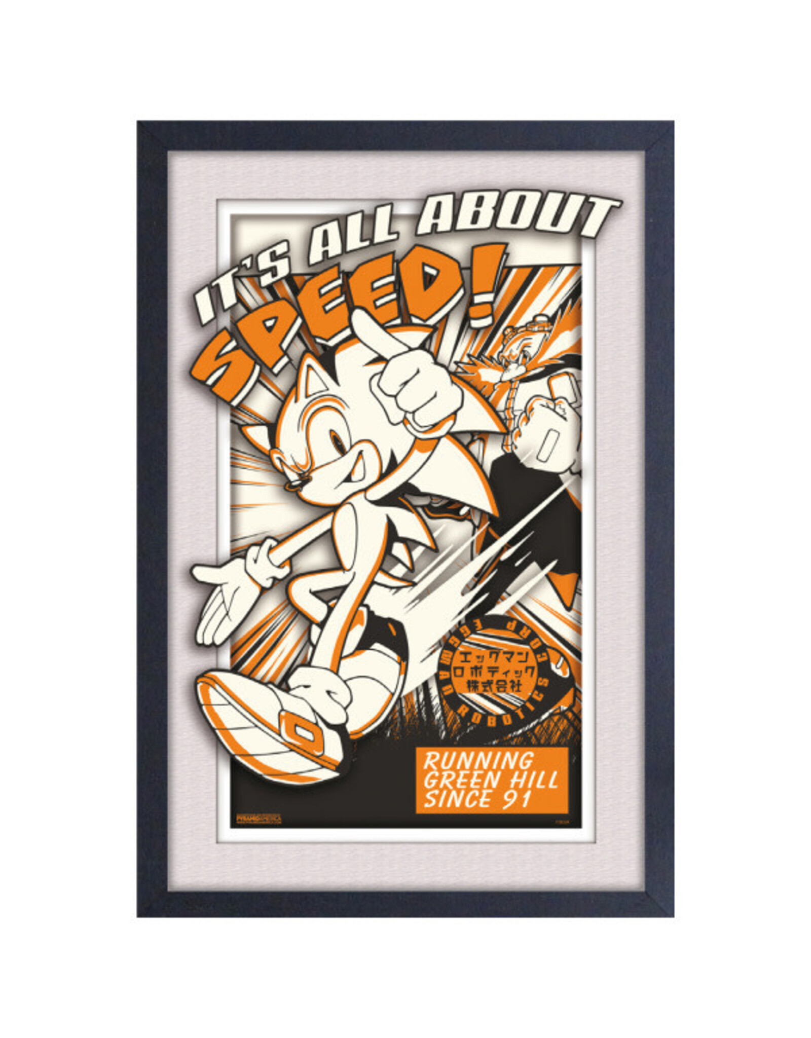Pyramid America Sonic - It's all About Speed 11" x 17" Faux Matte Print
