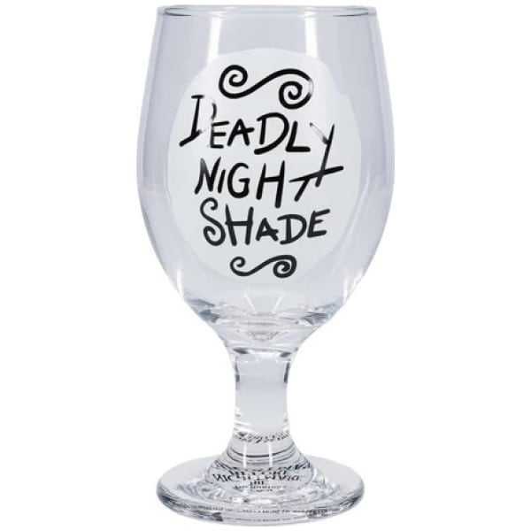 Paladone Nightmare before Christmas - Deadly Night Shade Glow Glass