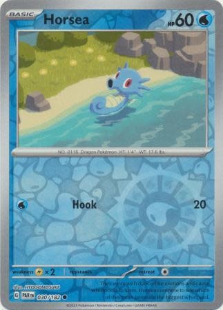 Horsea - 030/182 (Reverse Holofoil, Common)