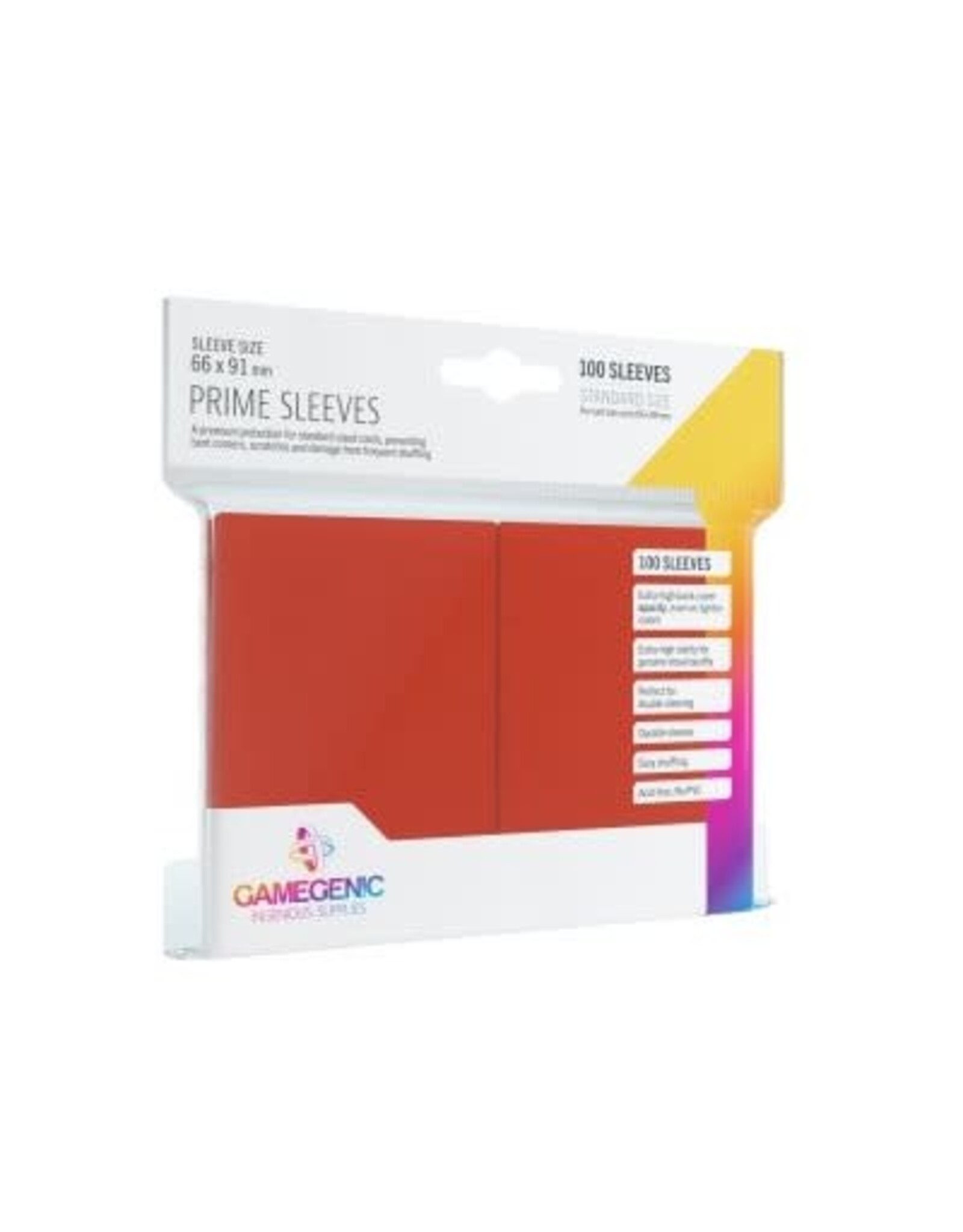 Game Genic Sleeves: Gamegenic Prime Sleeves: Red (100)