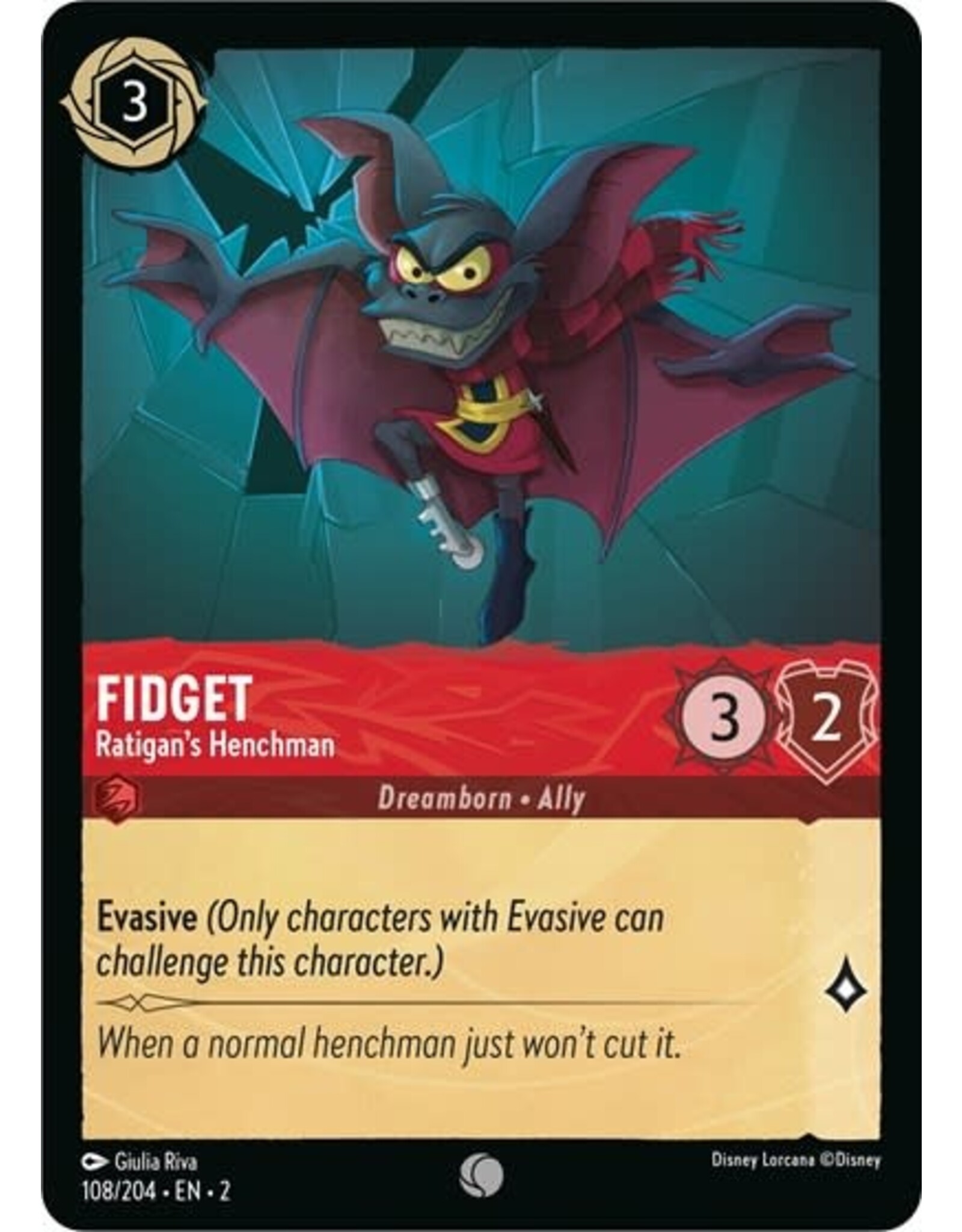 Fidget - Ratigan's Henchman - 108/204 (Normal, Common)