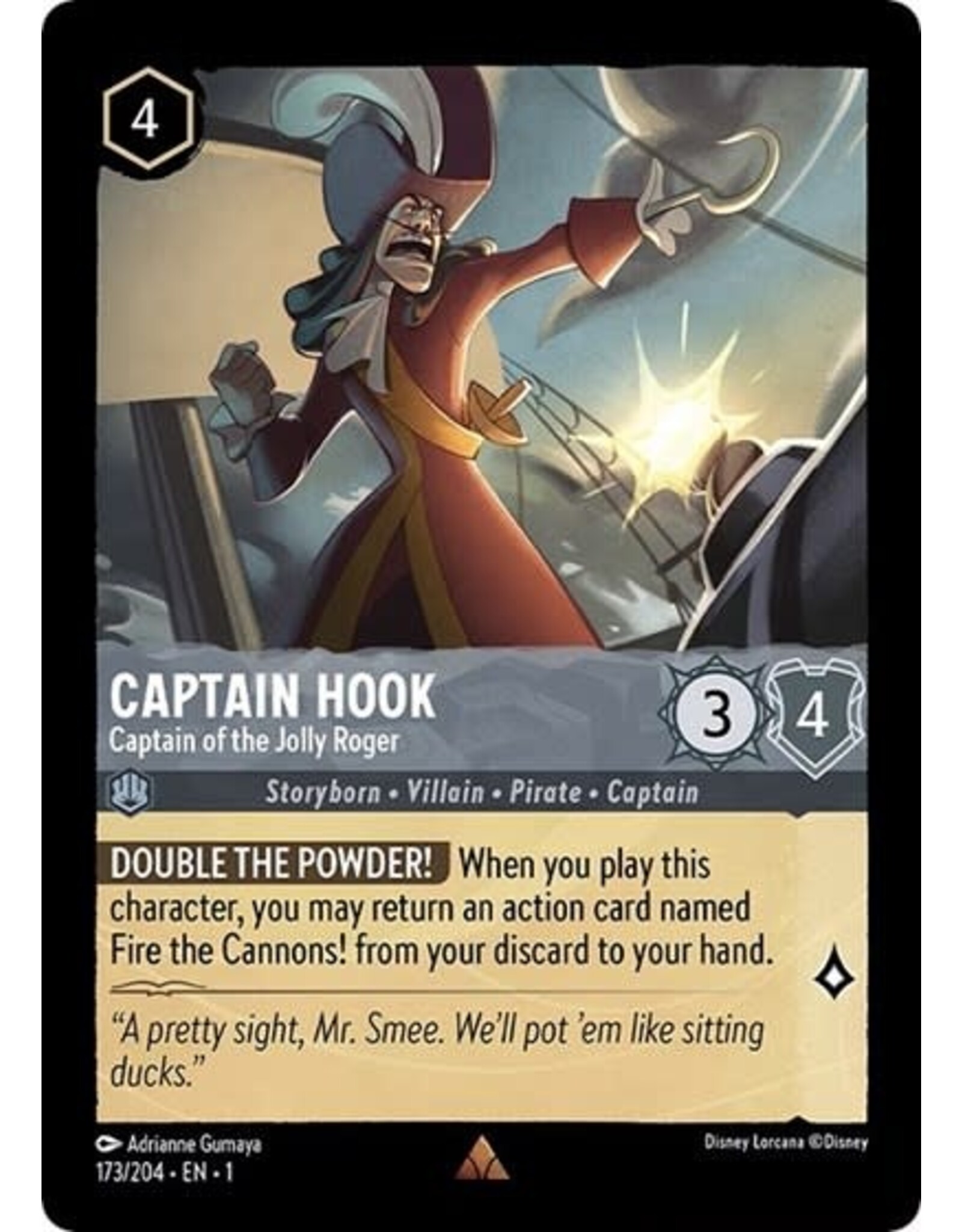 Captain Hook - Captain of the Jolly Roger - 173/204 (Normal, Rare)