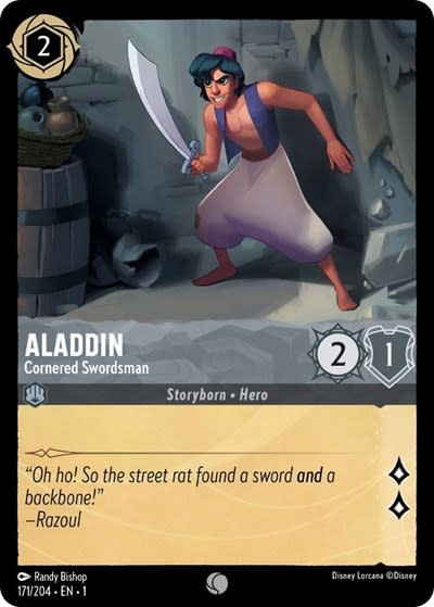 Aladdin - Cornered Swordsman - 171/204 (Normal, Common)