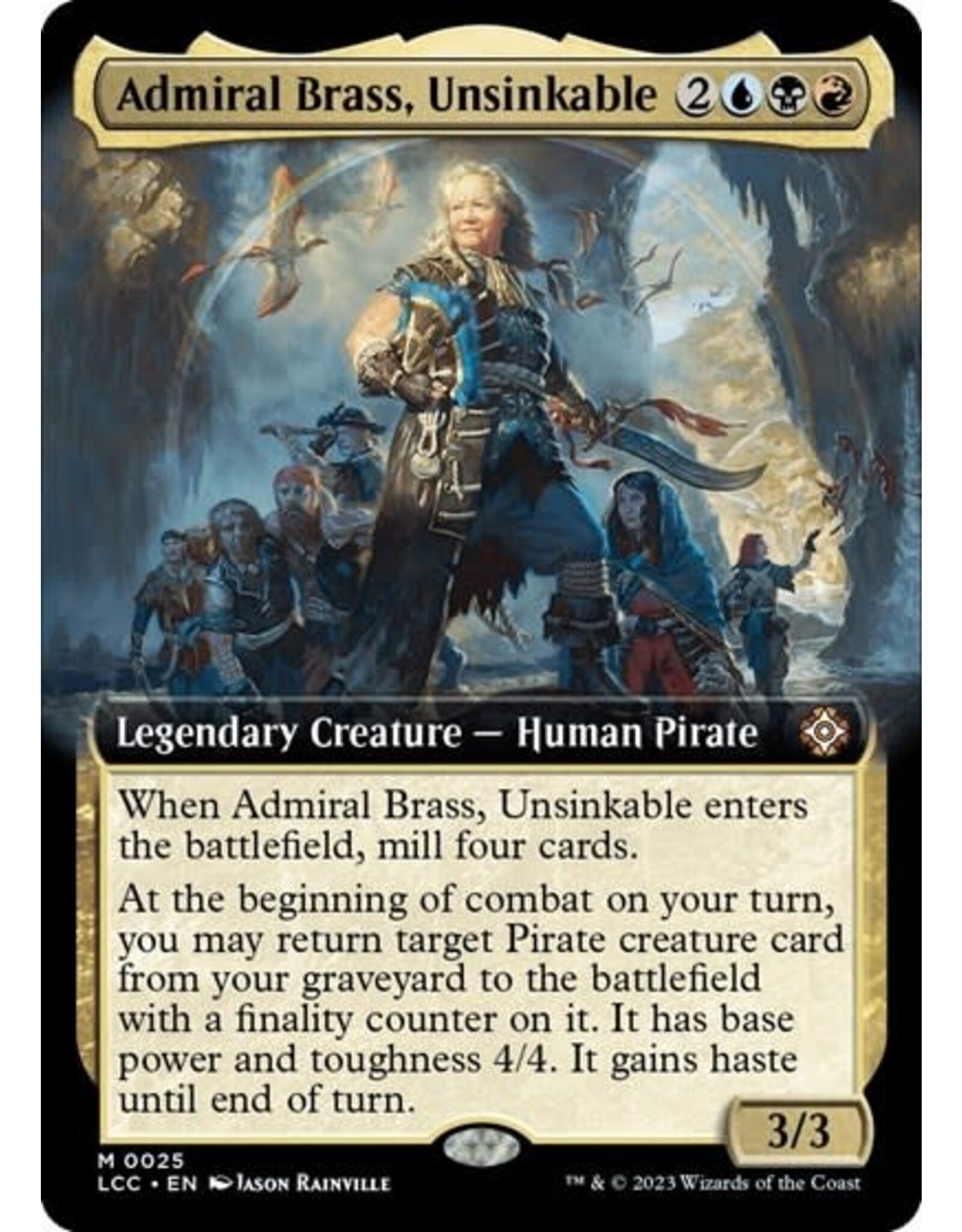 Admiral Brass, Unsinkable (Extended Art) - 25 (Foil, M)