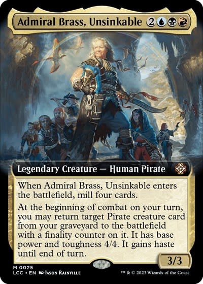 Admiral Brass, Unsinkable (Extended Art) - 25 (Foil, M)