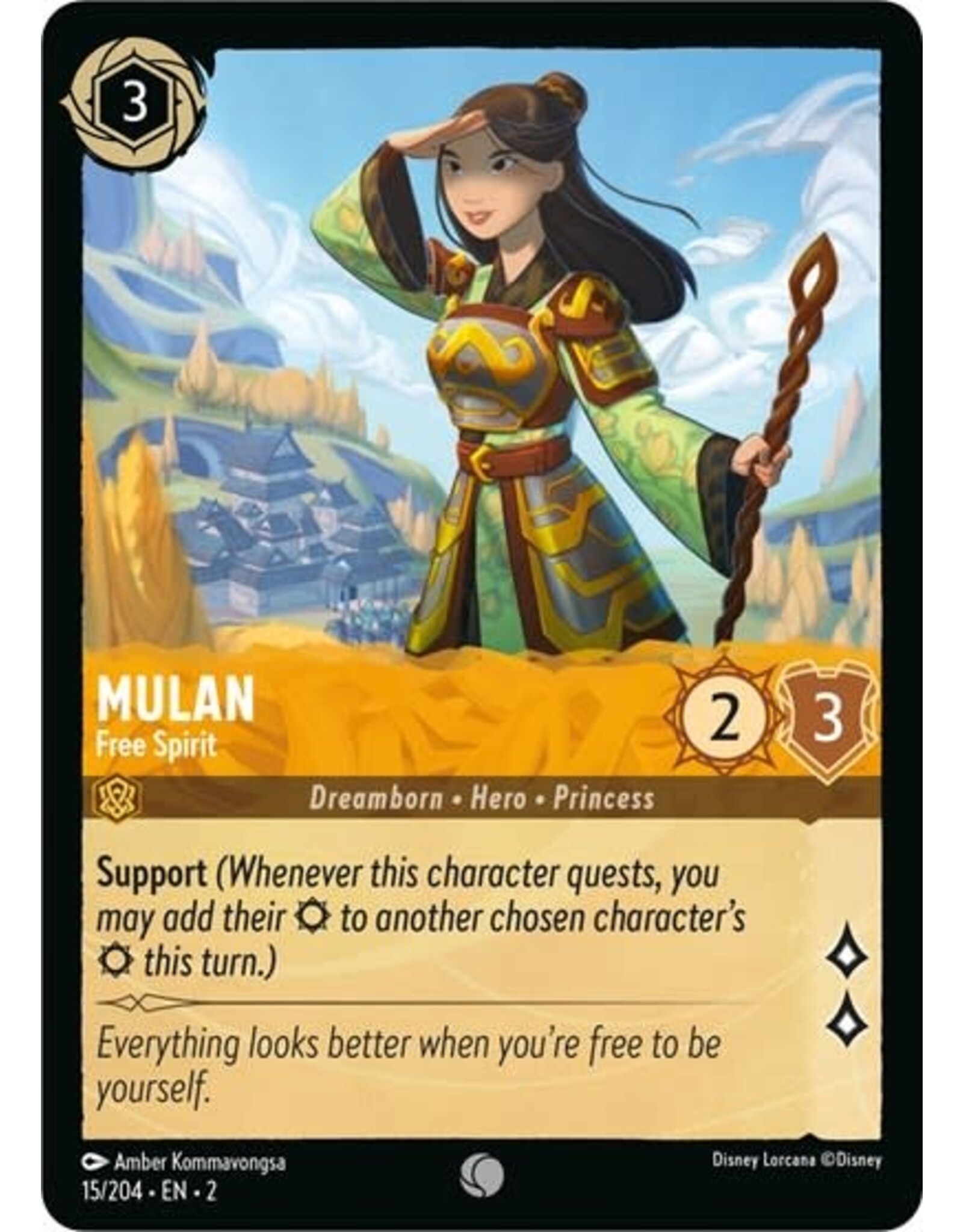 Mulan - Free Spirit - 15/204 (Normal, Common)