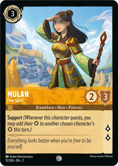 Mulan - Free Spirit - 15/204 (Normal, Common)