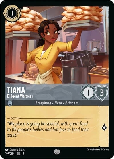 Tiana - Diligent Waitress - 197/204 (Normal, Common)