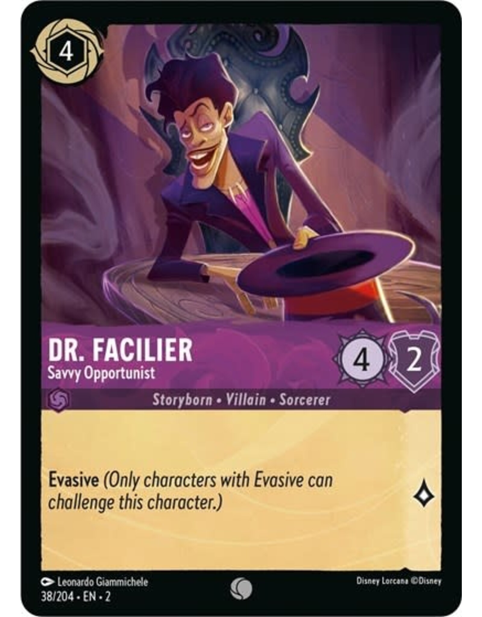 Dr. Facilier - Savvy Opportunist - 38/204 (Normal, Common)