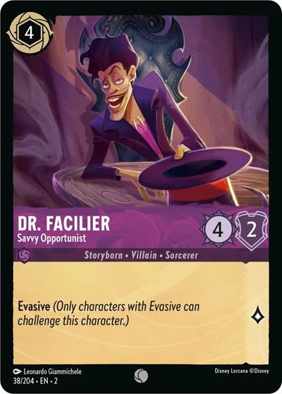 Dr. Facilier - Savvy Opportunist - 38/204 (Normal, Common)