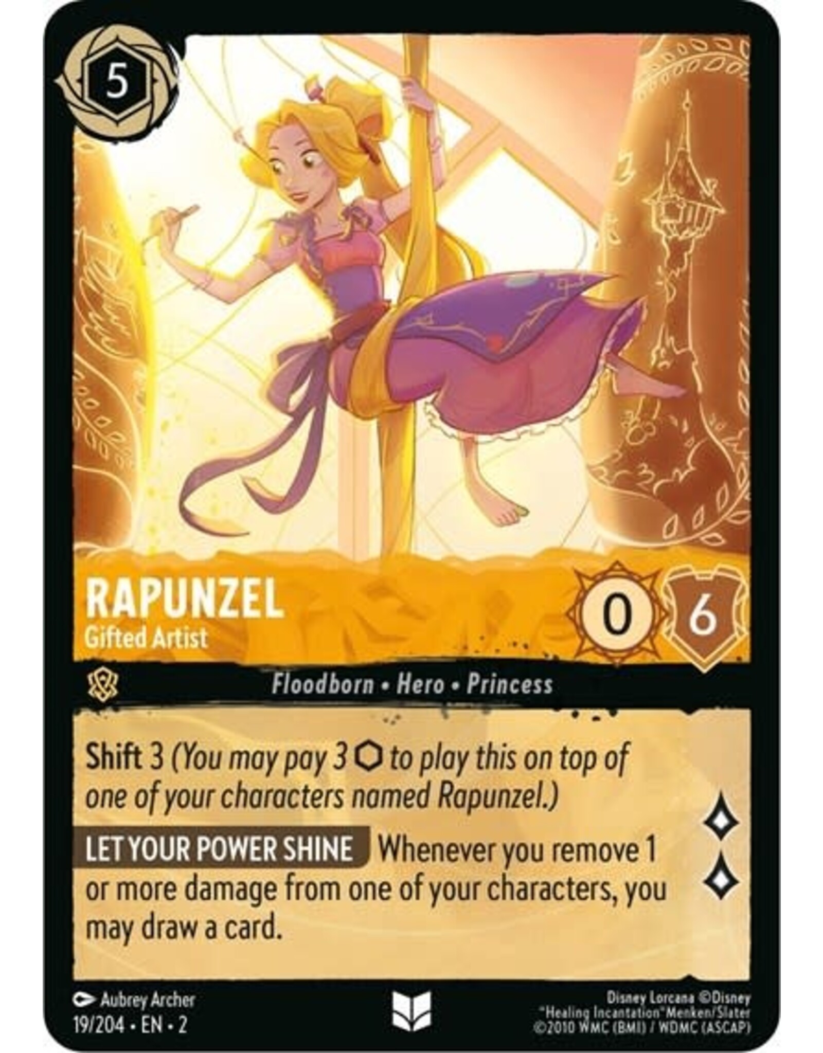 Rapunzel - Gifted Artist - 19/204 (Normal, Uncommon)