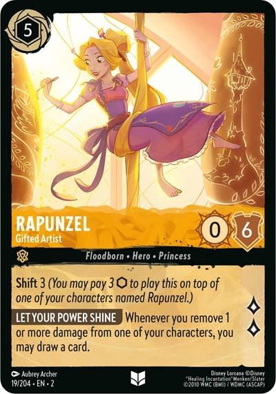 Rapunzel - Gifted Artist - 19/204 (Normal, Uncommon)