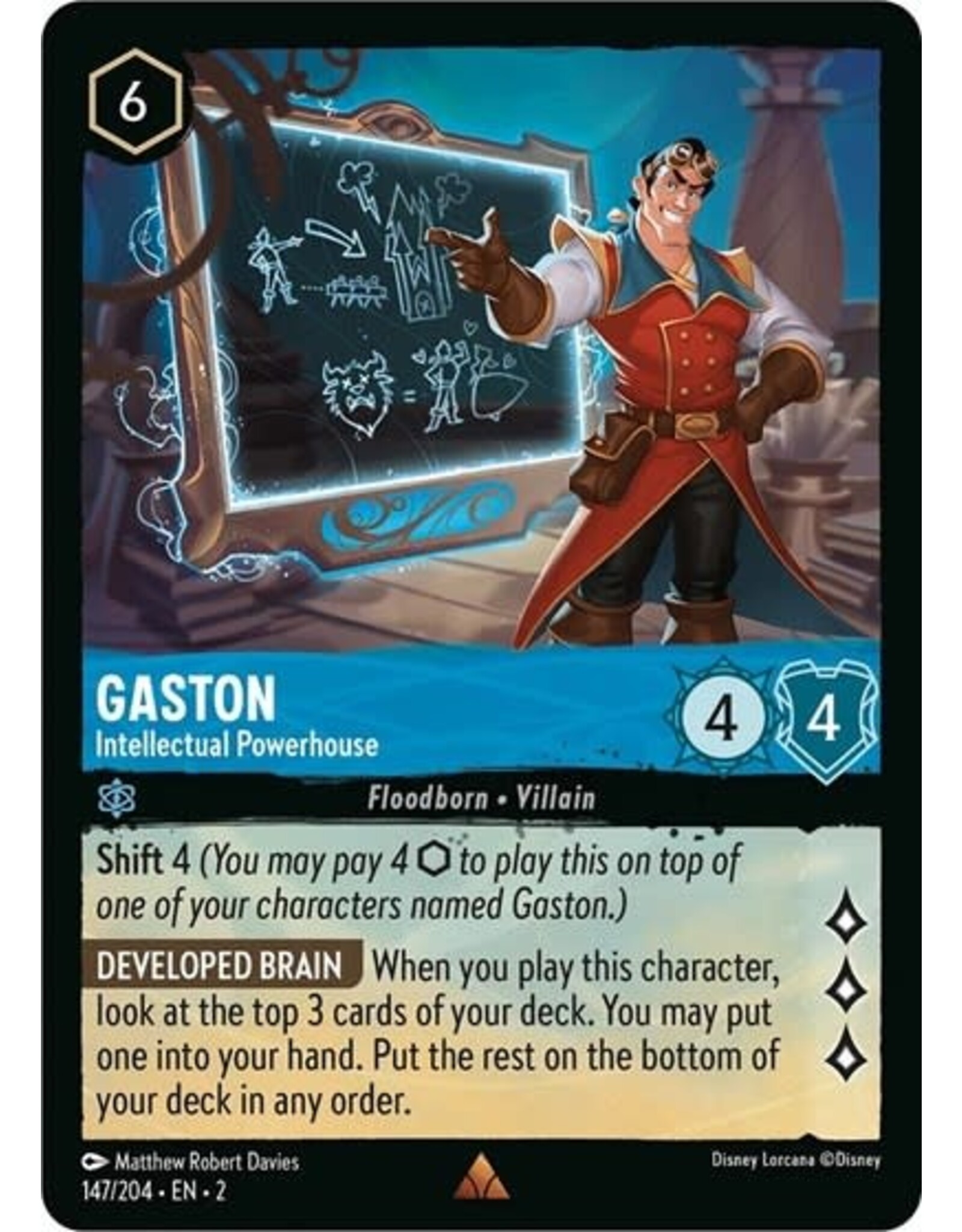 Gaston - Intellectual Powerhouse - 147/204 (Cold Foil, Rare)