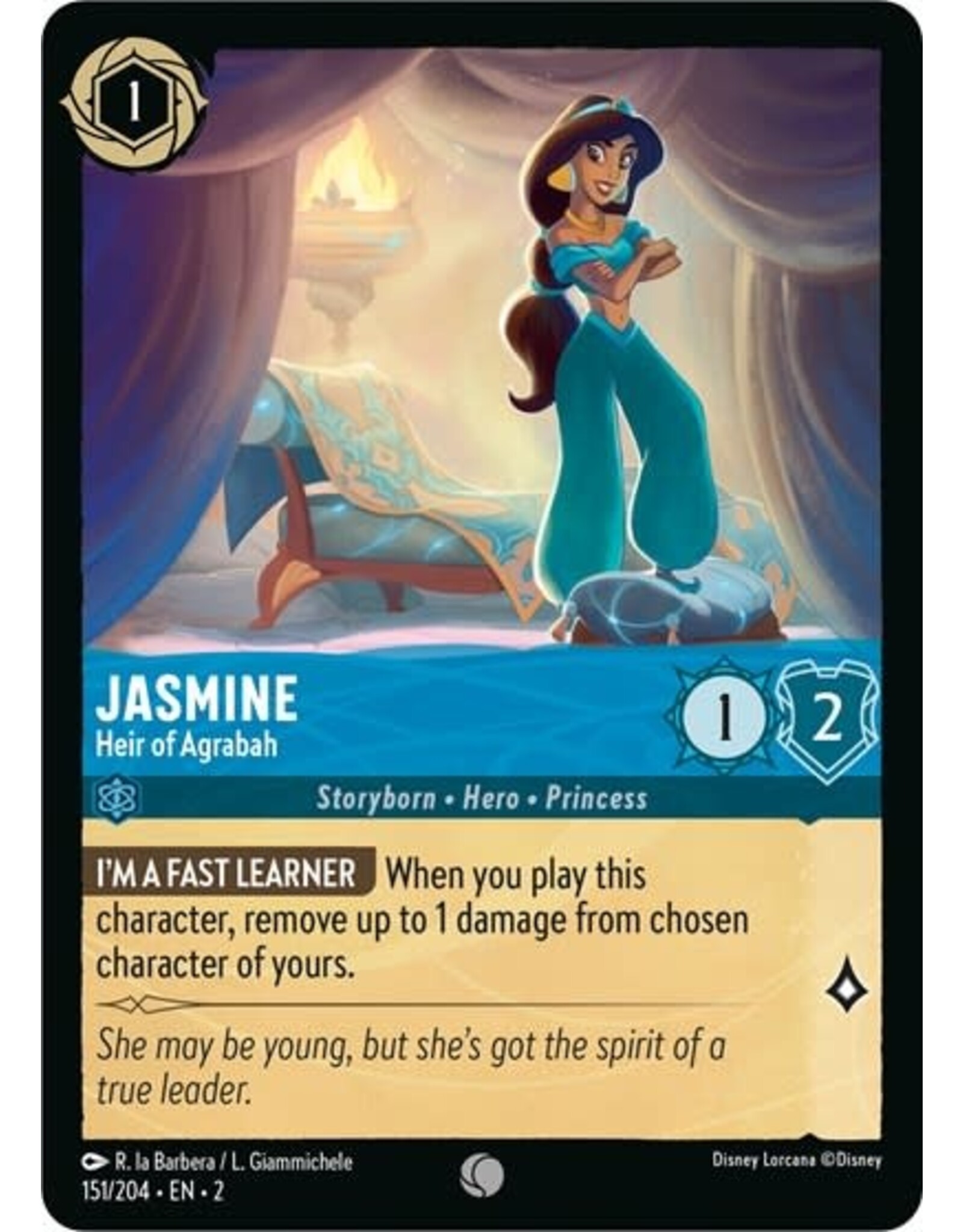 Jasmine - Heir of Agrabah - 151/204 (Normal, Common)