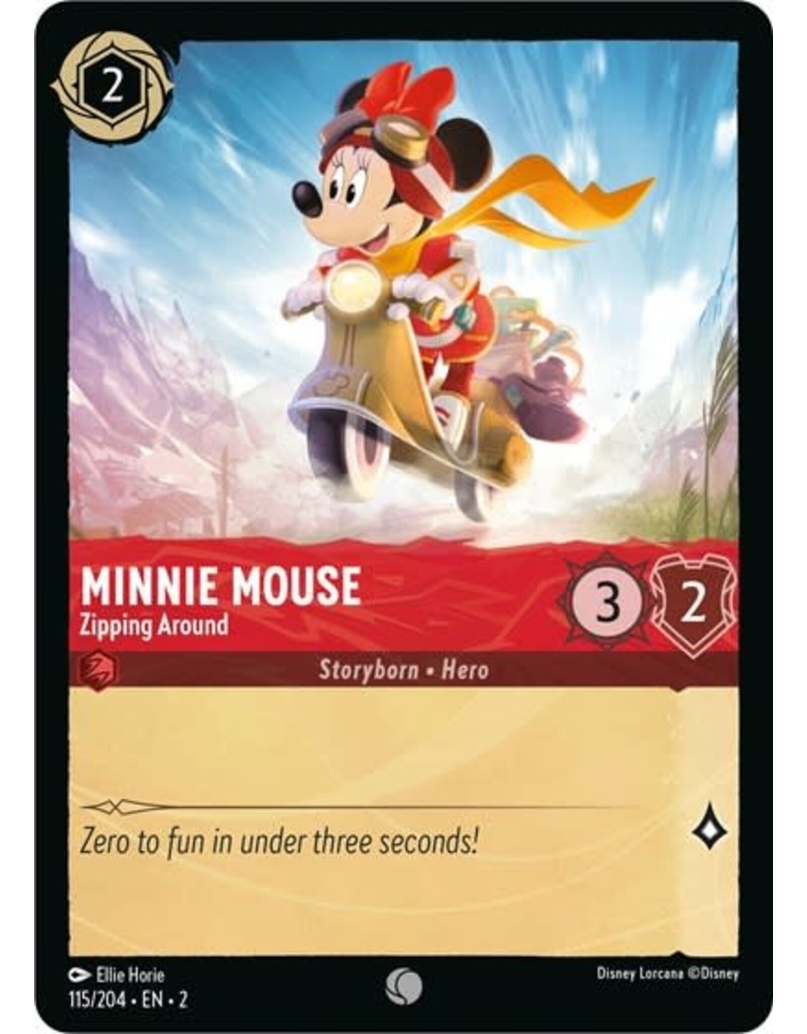 Minnie Mouse - Zipping Around - 115/204 (Normal, Common)