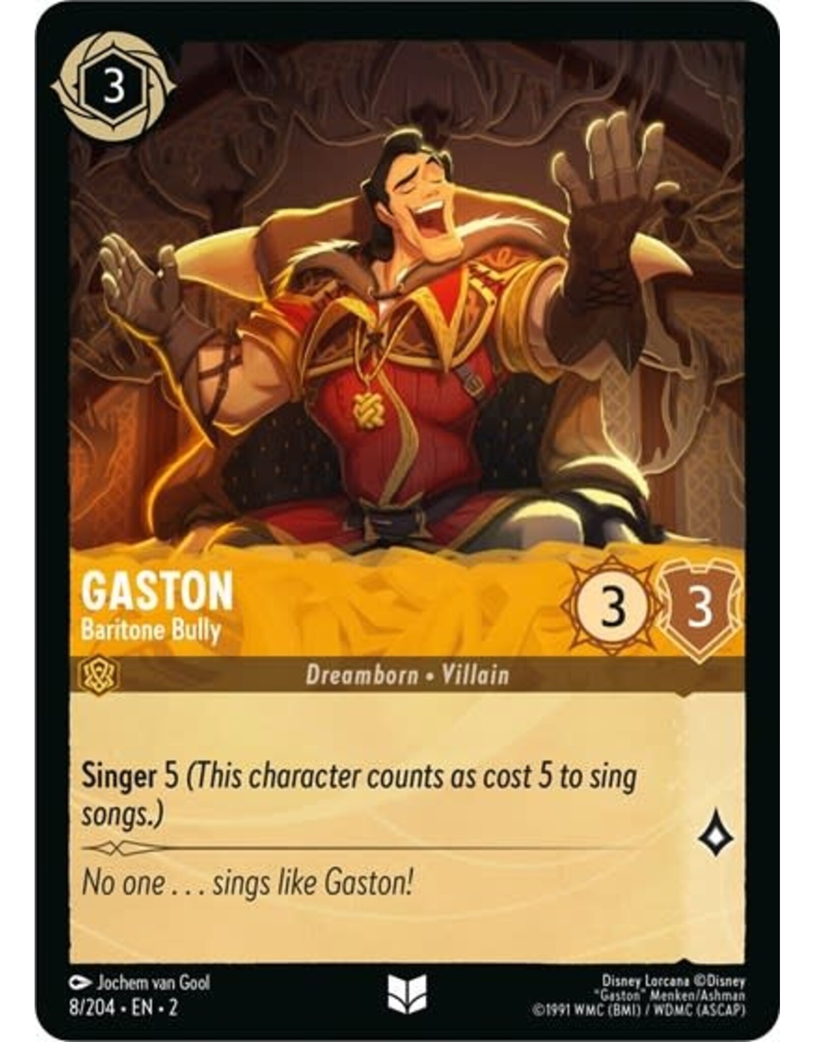 Gaston - Baritone Bully - 8/204 (Normal, Uncommon)