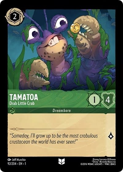 Tamatoa - Drab Little Crab - 92/204 (Normal, Uncommon)