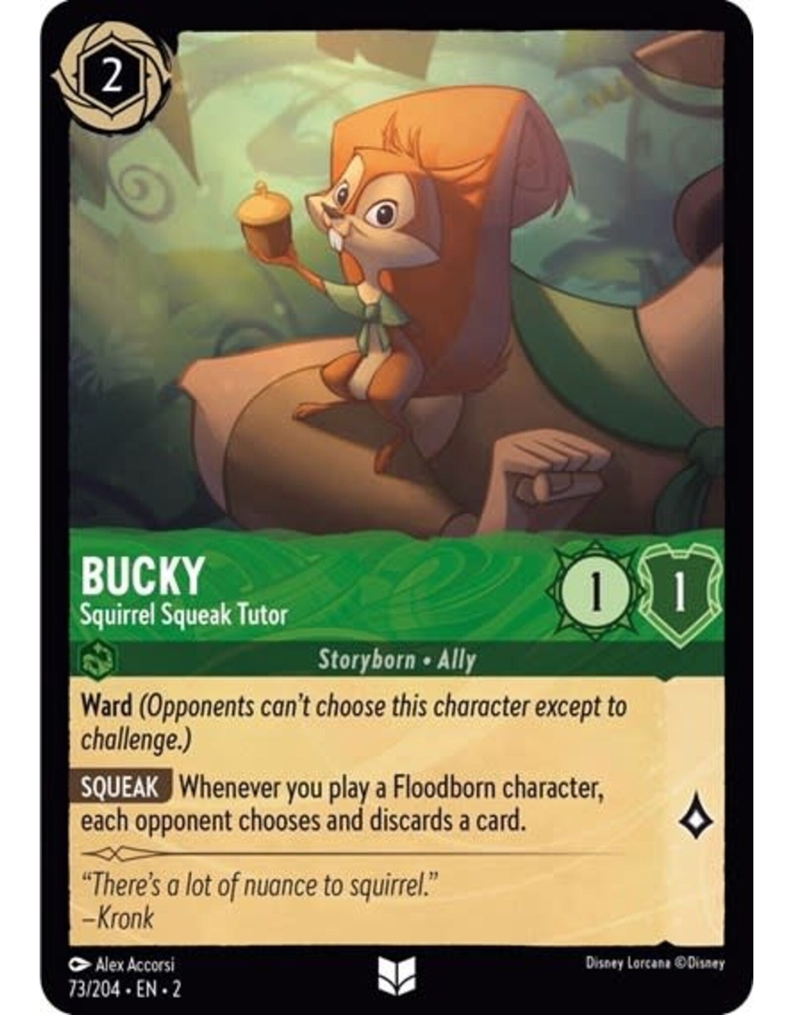 Bucky - Squirrel Squeak Tutor - 73/204 (Normal, Uncommon)