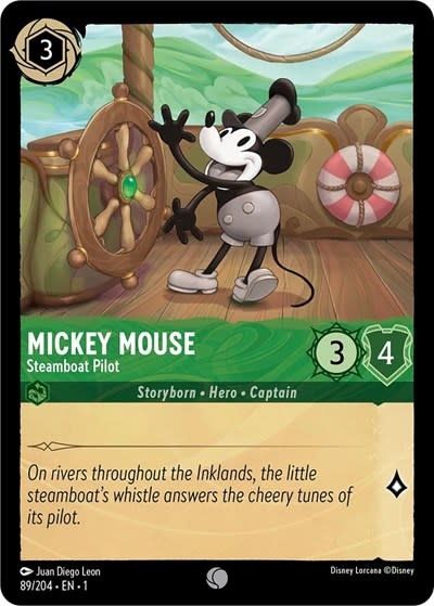 Mickey Mouse - Steamboat Pilot - 89/204 (Normal, Common)