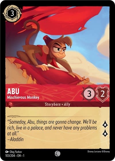 Abu - Mischievous Monkey - 103/204 (Normal, Common)