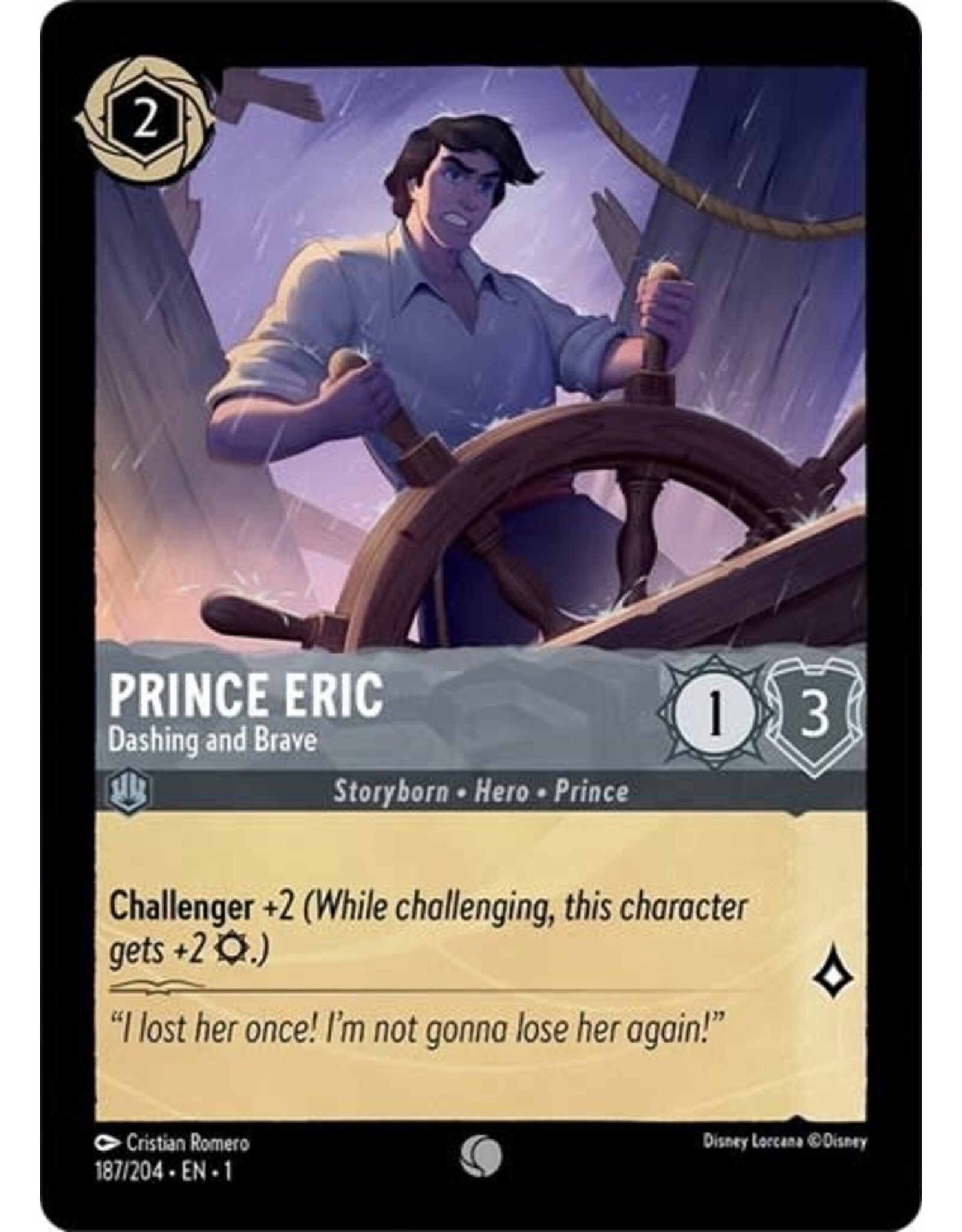 Prince Eric - Dashing and Brave - 187/204 (Normal, Common)