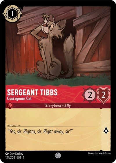 Sergeant Tibbs - Courageous Cat - 124/204 (Normal, Common)