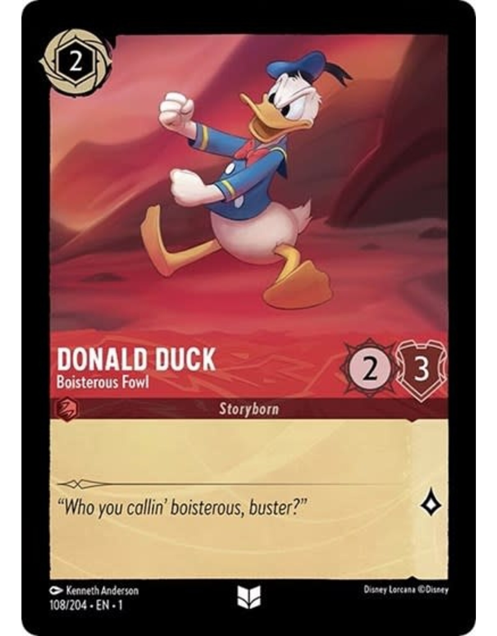 Donald Duck - Boisterous Fowl - 108/204 (Normal, Uncommon)