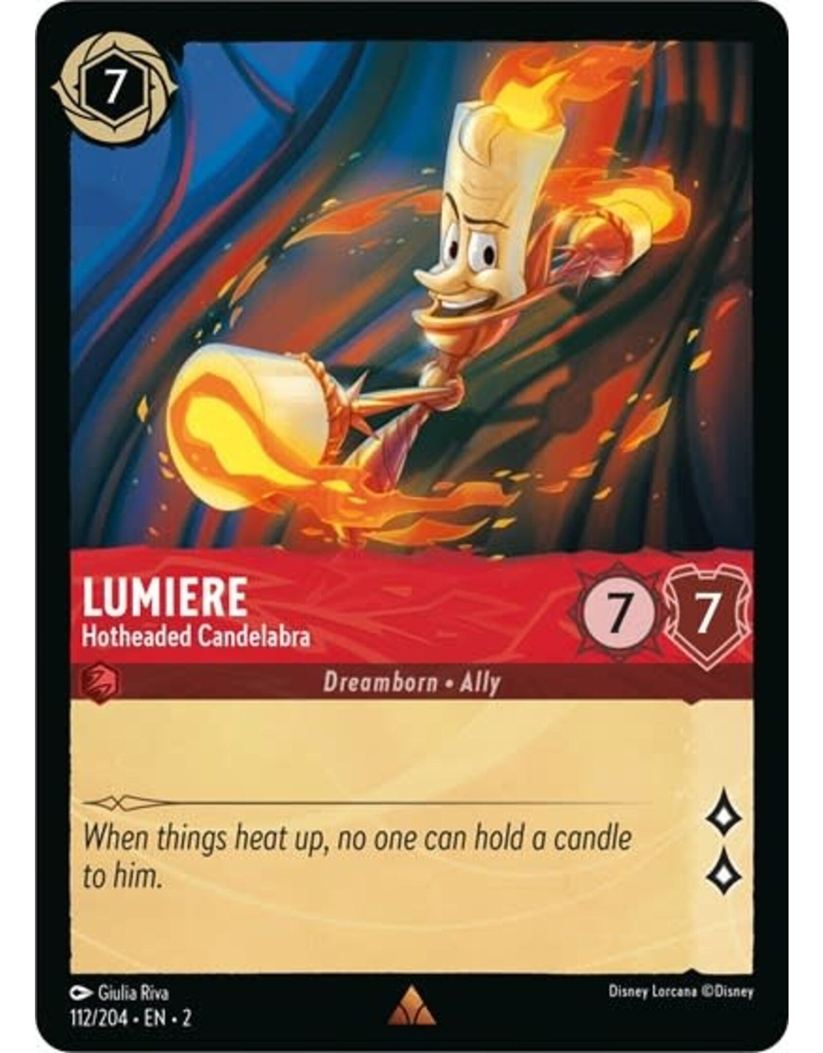 Lumiere - Hotheaded Candelabra - 112/204 (Normal, Rare)