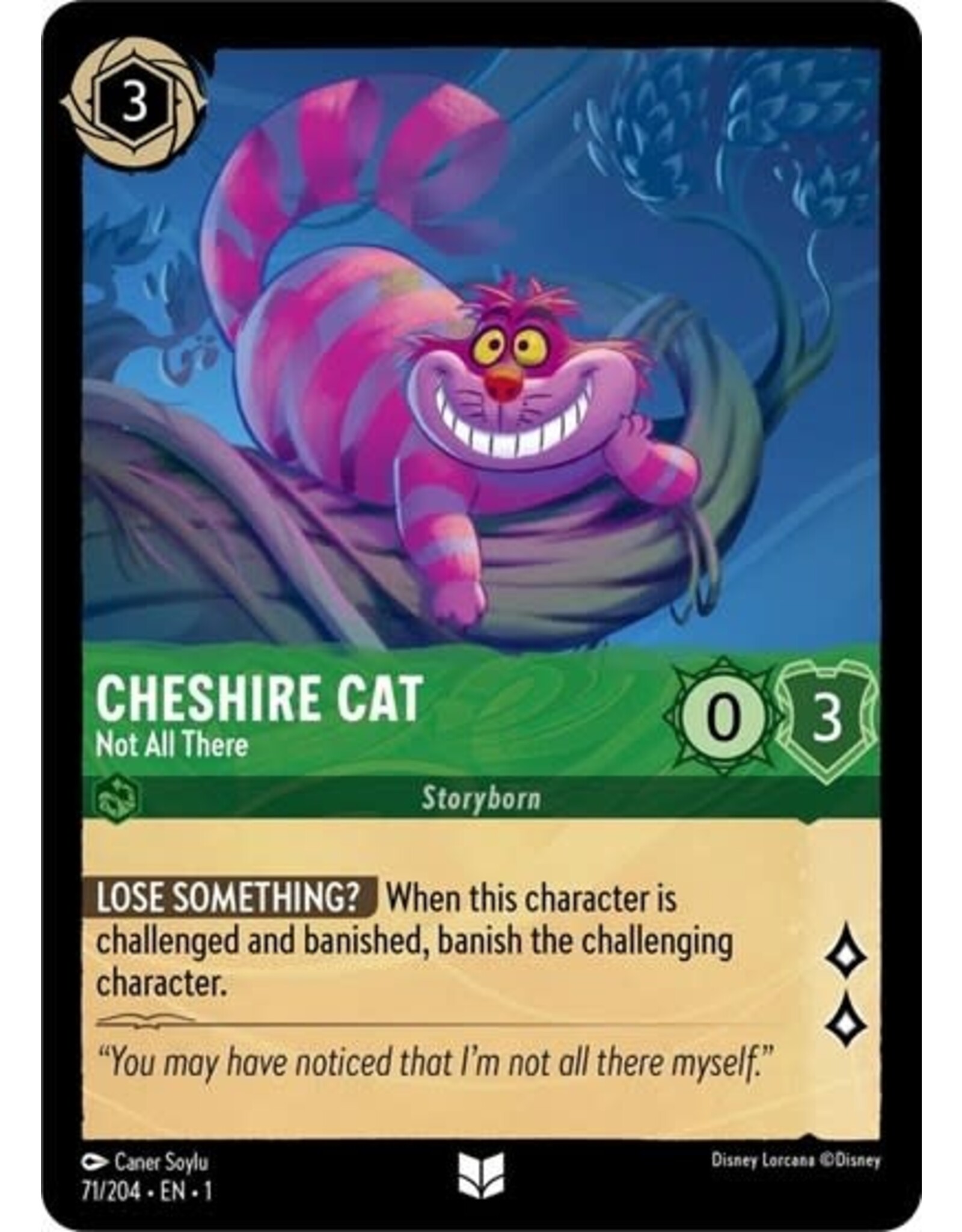 Cheshire Cat - Not All There - 71/204 (Normal, Uncommon)