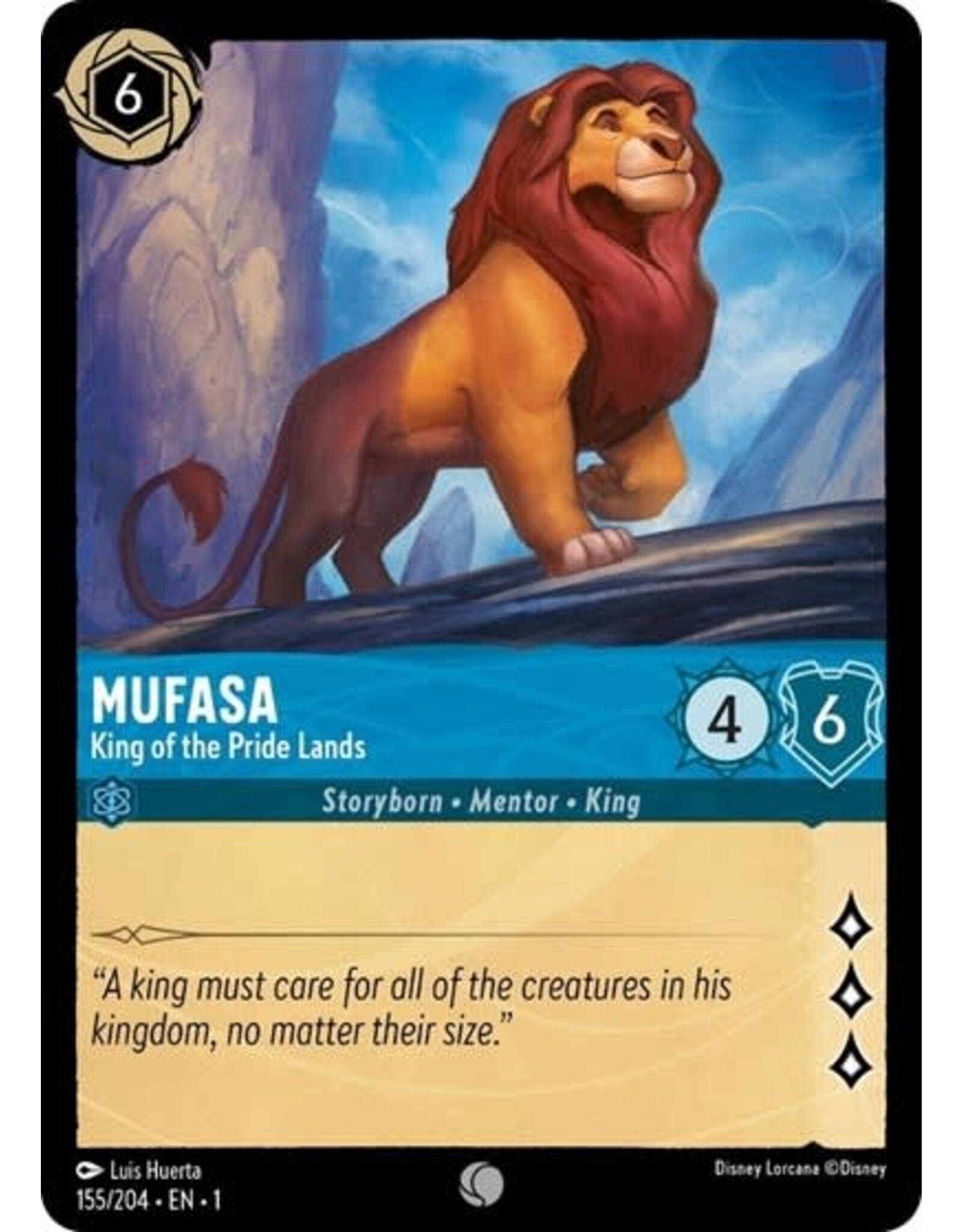 Mufasa - King of the Pride Lands - 155/204 (Normal, Common)