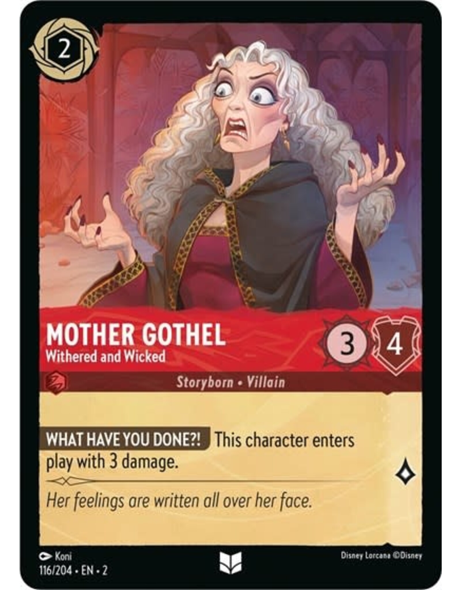 Mother Gothel - Withered and Wicked - 116/204 (Normal, Uncommon)