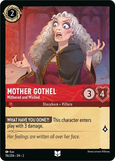 Mother Gothel - Withered and Wicked - 116/204 (Normal, Uncommon)