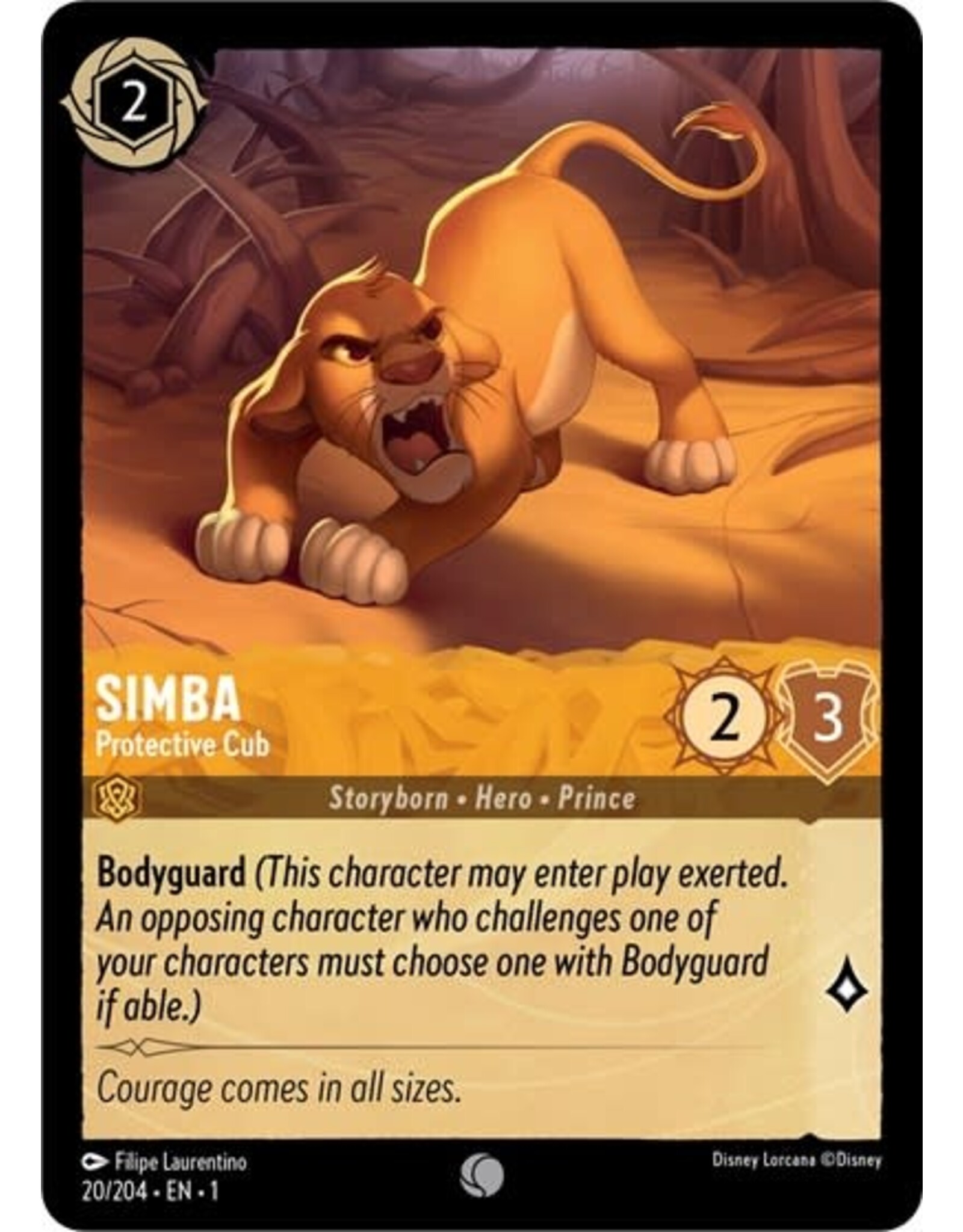 Simba - Protective Cub - 20/204 (Normal, Common)