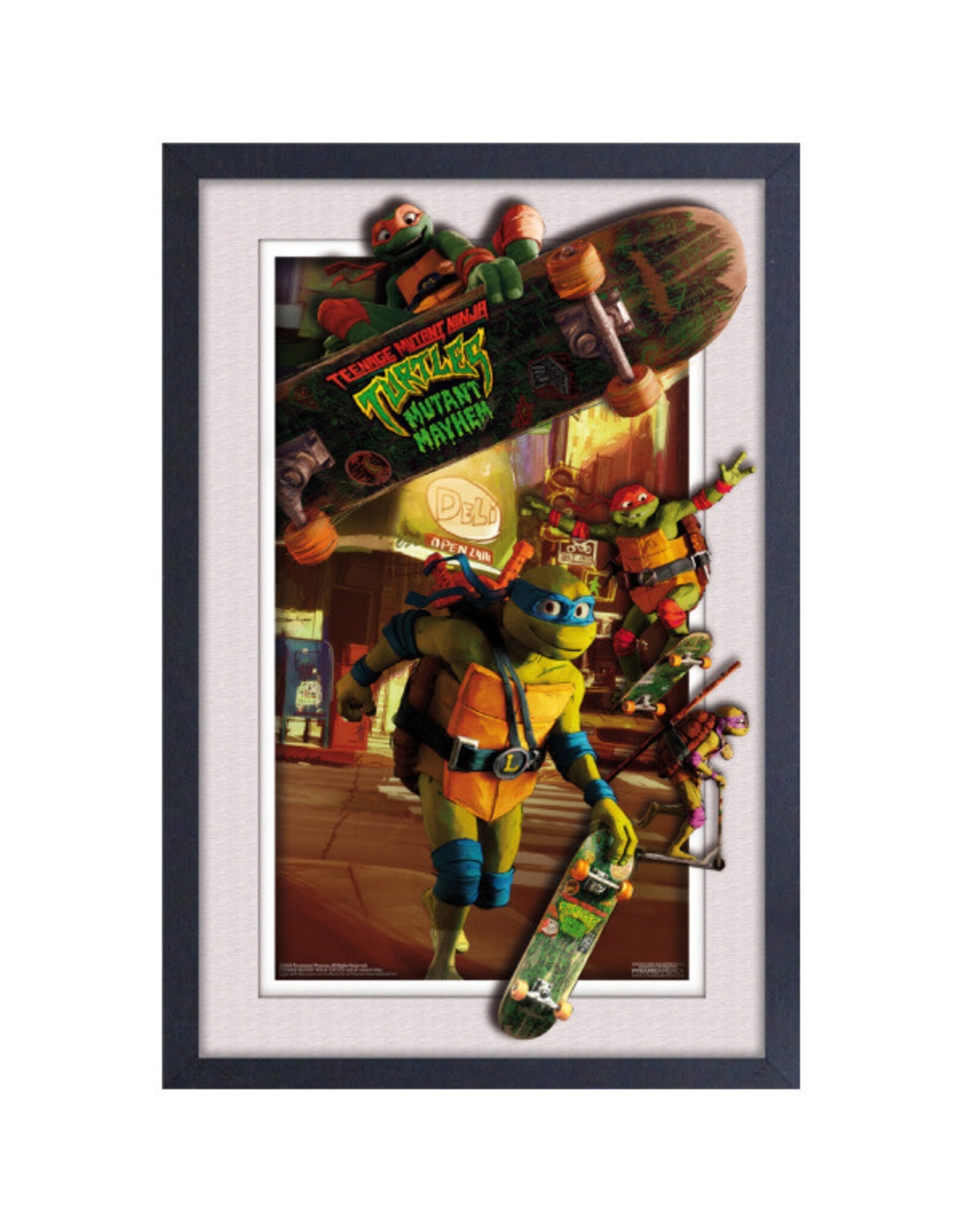 Pyramid America TNMT Mutant Mayhem City Riding  - 11"x17" Framed Print