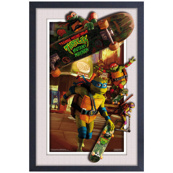 Pyramid America TNMT Mutant Mayhem City Riding  - 11"x17" Framed Print