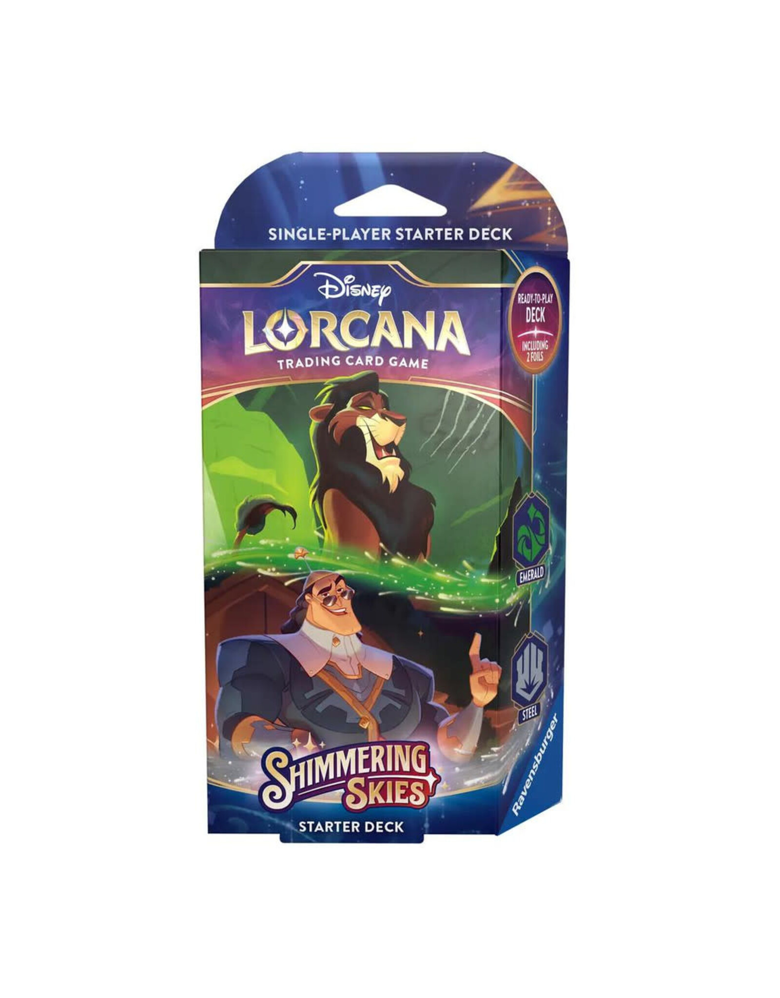 Ravensburger Disney Lorcana - Shimmering Skies Starter Deck (Emerald/Steel)