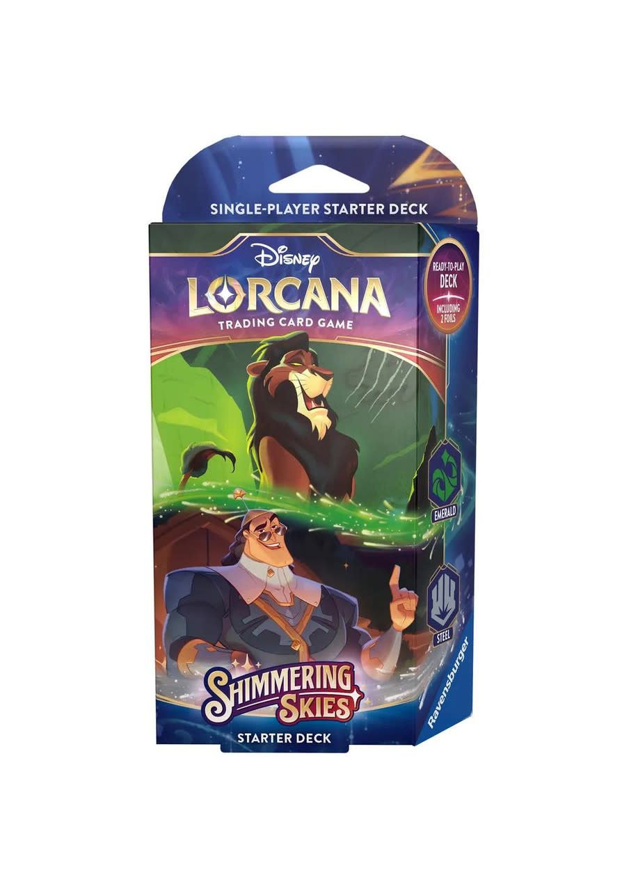 Ravensburger Disney Lorcana - Shimmering Skies Starter Deck (Emerald/Steel)