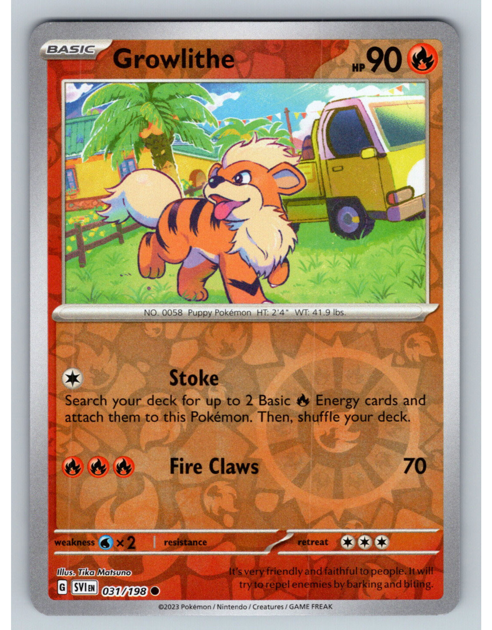 Growlithe - 031/198 (Reverse Holofoil, Common)