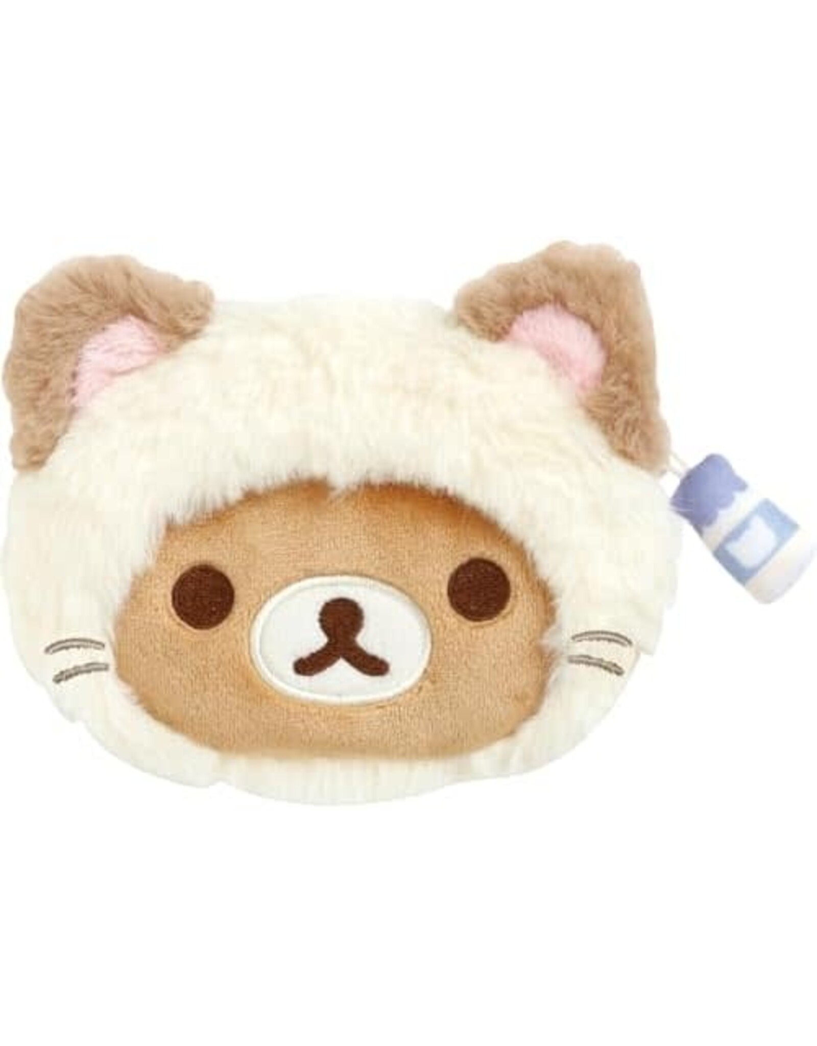 Rilakkuma Cat Face Plush Coin Pouch